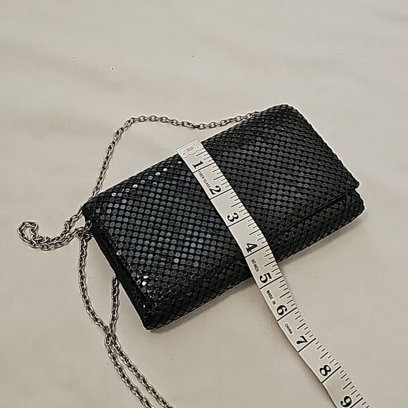JESSICA MCCLINTOCK BLACK METAL MESH EVENING BAG - Picture 6 of 6